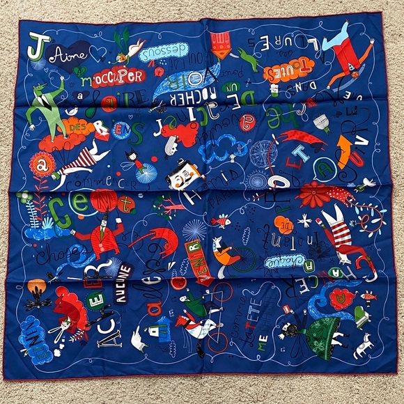 Les Confessions Hermes Silk Twill Scarf. Hand Rolled. - Picture 1 of 9